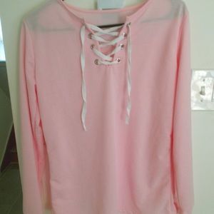 Cute Lace up Shirt